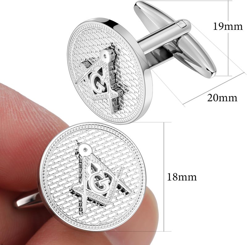 AMITER Masonic Tie Tack, Freemason Lapel Pin & Cufflinks - Image 5